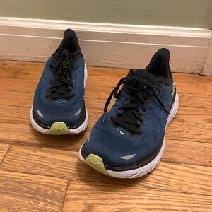 Men's Hoka Clifton 8 Athletic Tennis Shoes Sneakers Blue Size 12D